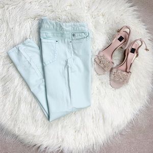 Cache’ crop jeans sz 4 sea foam green